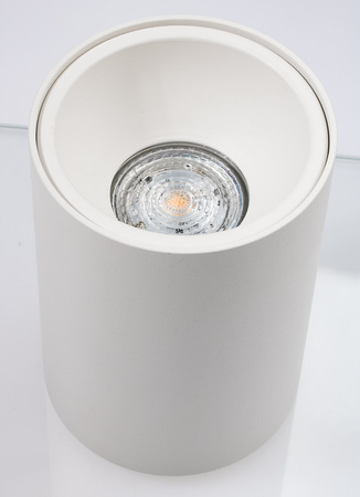 Hliníkové halogenové svítidlo SPOT TUBA pro povrchovou montáž LED GU10 kulaté bílé KIVI KOBI