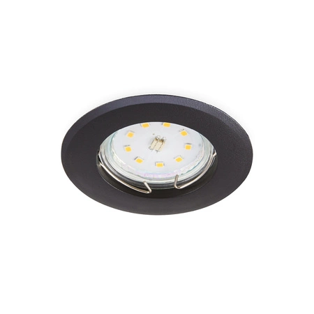 Zapuštěné halogenové bodové svítidlo GU10 černé kulaté Kobi