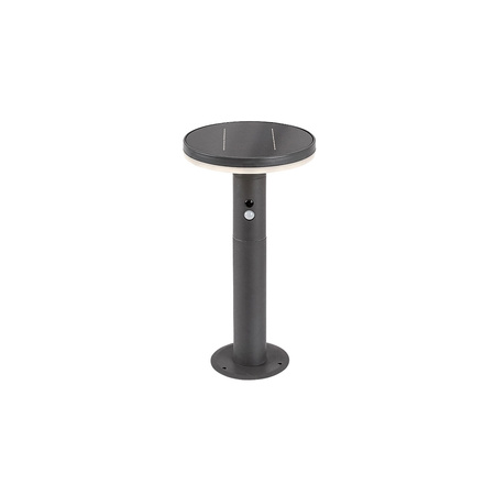 LED solární zahradní lampa BOTEV 10W 4000K IP44 stojící tyč 38cm s pohybovým senzorem antracitová RABALUX