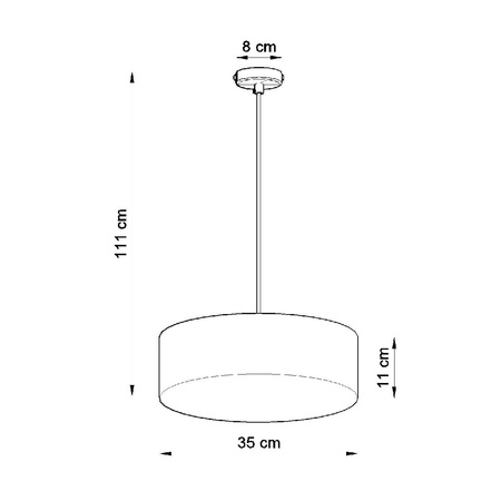 LED závěsné stropní svítidlo ARENA 2xE27 kruhové 35cm černé SOLLUX