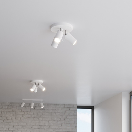 Stropní svítidlo RING 3xGU10 Reflektor Halogenové svítidlo Movable White SOLLUX