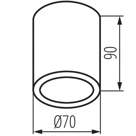 Stropní svítidlo Spot Tuba LED Halogen GU10 Round Graphite IP65 Aqilo Kanlux