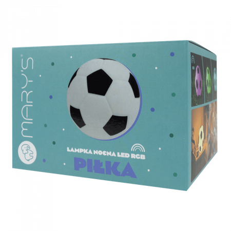Dětské LED noční světlo 0,5W 3000K Warm + Multicolour RGB dobíjecí 600mAh černá bílá MARY'S BALL