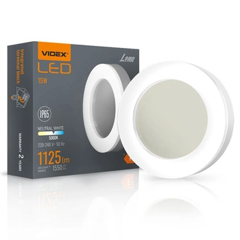 Zahradní lampa nástěnná elevace LED PLAFON 15W 5000K LENA VIDEX