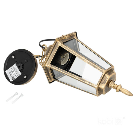 Zahradní závěsné stropní svítidlo venkovní převislé E27 zlaté IP54 LO 4105 Kobi