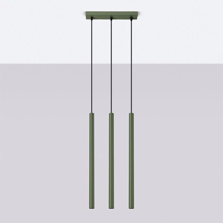 Stropní závěsné svítidlo Tuba Spot 3x G9 Olive Pastelo Ocean Green SL.1520 Sollux