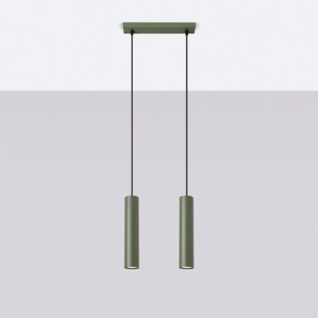 Stropní závěsné svítidlo Tuba Spot 2x GU10 Olive Lagos Ocean Green SL.1485 Sollux