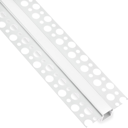 Podhledový Architektonický Hliníkový Profil pro LED do Sádrokartonových Desek, 1m + Mléčná Krytka LUMILED