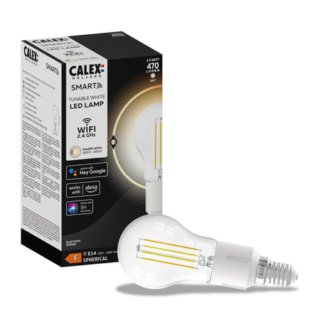 E14 P45 SMART WiFi LED žárovka 4.5W 470lm TUYA Filament CALEX