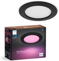LED panel pod omítku 12W 1500lm IP44 Bílá a barevná Ambiance RGB + TW Black Smart SMART Zigbee Bluetooth Slim Downlights Philips HUE