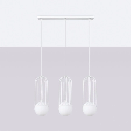 BRINA 3L 3xG9 Bílé moderní stropní závěsné svítidlo SOLLUX