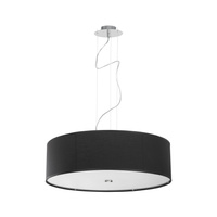 VIVIANE 6774 Nowodvorski Stropní lampa Černá 3xE27 Kulaté závěsné Materiál+Sklo+Ocel 65 cm Moderní