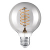 2x LED dekorativní žárovka G80 Sphere E27 7,8W = 30W 360lm 1800K Warm 320° Smoke Filament Dimmable Vintage 1906 Osram