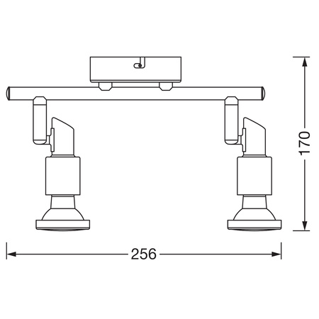 Stropní svítidlo nástěnné svítidlo reflektor 2xGU10 2.6W 460lm 2700K Teplá bílá SPOT LEDVANCE