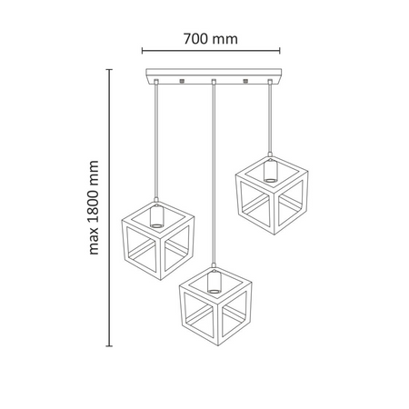 IL MIO SWEDEN Geometrické stropní závěsné svítidlo 3xE27 bílé - GOLDLUX (Polux)
