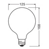 LED žárovka G125 Sphere E27 7,2W = 100W 1521lm 2700K Warm 330° Filament CLASSIC ENERGETICKÁ ÚSPORNOST Osram