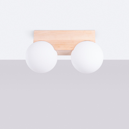 Stropní svítidlo 2x G9 přírodní dřevo BULBO Peach Puff SL.1683 Sollux