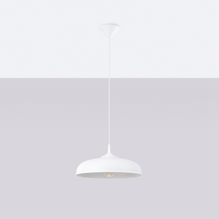 GINA E27 Bílá skandinávská stropní závěsná lampa SOLLUX