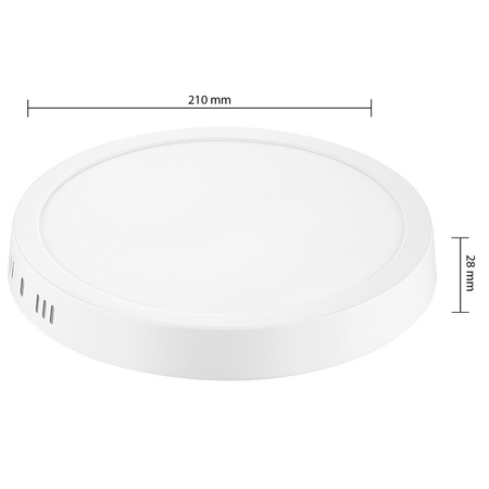 LED panel Stropní svítidlo 18W 1440lm 2700K Teplá povrchová montáž Kulatá bílá Proma Masterled