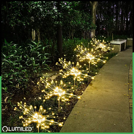 Solární LED lampa pampeliška, 80cm 3000K LOTUS LUMILED