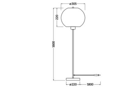 Dekorativní stojací lampa E27 Brown Decor Ledvance