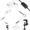 Kreslící stolní lampa E27 Školní noční světlo Clip On/Off Switch White Lena Masterled