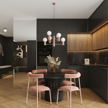 Lustr Závěsné svítidlo 6x G9 Hliník Mokka Halo French Sky SL.1834 Sollux