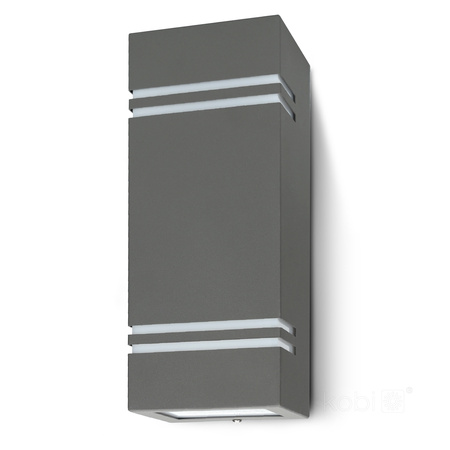 Zahradní venkovní nástěnné svítidlo 2x GU10 IP44 Grey Quazar Kobi