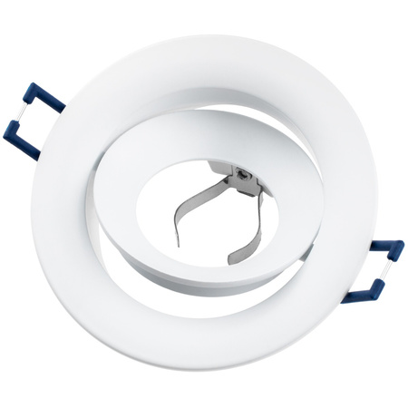 Halogenové zapuštěné stropní kulaté pohyblivé svítidlo bílé GU10