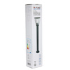 Stožár zahradní lampy 80 cm E27 průhledné stínidlo černé VT-839 V-TAC