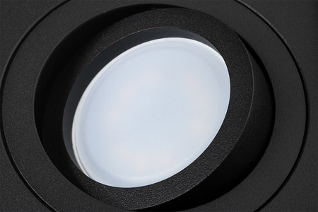 Přisazené HALOGENOVÉ pohyblivé GU10 kulaté černé svítidlo 84mm