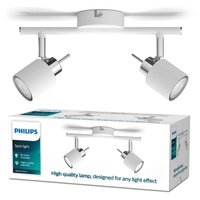 Stropní svítidlo MERANTI 2x GU10 s reflektorem na stěnu bílé PHILIPS