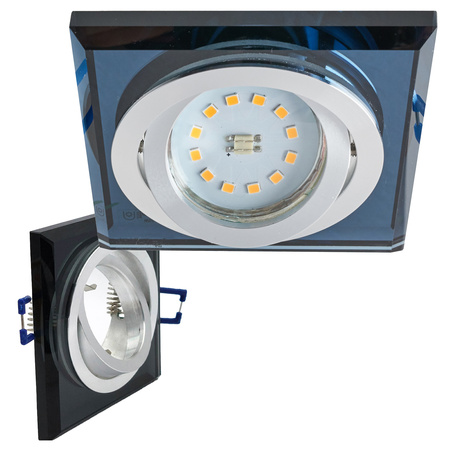 Zápustná montáž GU10 Halogenové zapuštěné bodové pletivo Black Square Kobi