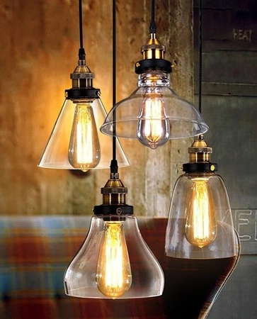 Stropní závěsné svítidlo z jantarového skla E27 Volteno Moon Amber loft