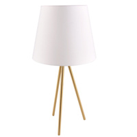 Dekorativní stolní lampa E27 bílá zlatá ELENA Sanico Goldlux