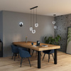Dekorativní závěsná stropní lampa LED 20W 1300lm 3000K - 4200K - 6500K CCT Black Decor Ledvance