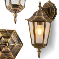 LED fasádní svítidlo Venkovní nástěnné svítidlo E27 IP54 Patina KOBI