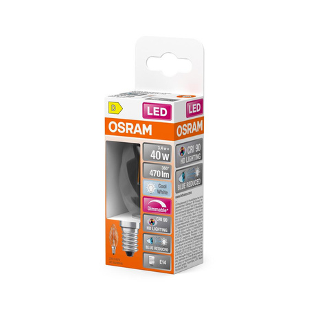 LED žárovka BW35 Candle E14 3,4W = 40W 470lm 4000K Neutrální CRI90 300° Stmívatelné vlákno SUPERSTAR PLUS CLASSIC Osram