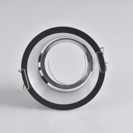 KOLDING Kulaté pohyblivé zapuštěné svítidlo černo-stříbrné MR16 GOLDLUX (Polux)