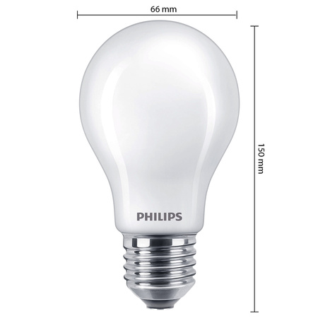 LED žárovka E27 A60 8.5W = 75W 1055lm 2700K Teplá bílá Filament Milky PHILIPS