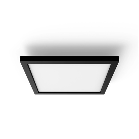 Povrchový LED panel Aurelle Black 19W CCT 30cm PHILIPS HUE Bluetooth + stmívač