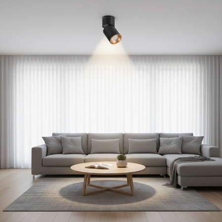 Přisazené svítidlo SPOT. očko GU10. pohyblivý kloub. černá a zlatá