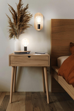 Dekorativní nástěnné svítidlo na zeď E27 Hnědá černá Dekor Ledvance.