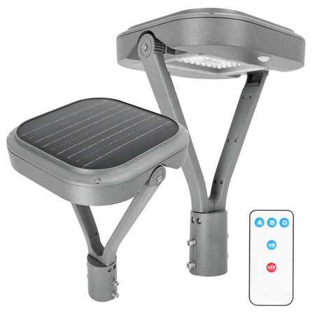 Pouliční lampa LED, svítidlo pro parkování 14W 2000lm 4000K neutrální bílá se senzorem pohybu a soumraku IP65 IK06 šedé Fusion Kobi