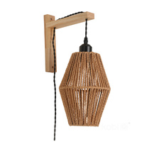 Nástěnné svítidlo Dřevěný řetěz E27 Hnědá Boho Sibu Wall Kobi