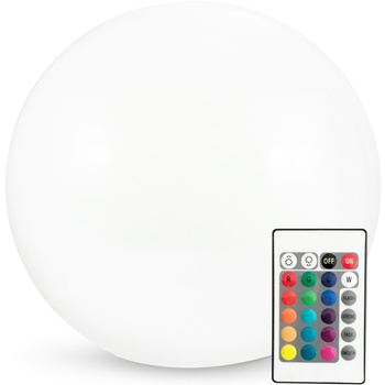 LED zahradní lampa na solární pohon RGB zemní koule 20 cm + dálkové ovládání