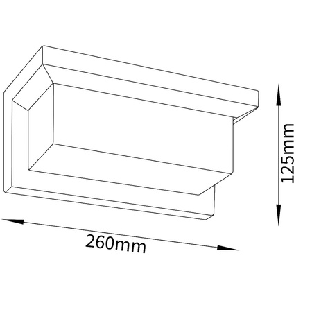 Zahradní nástěnná lampa E27, obdélníková LEVIS LUMILED