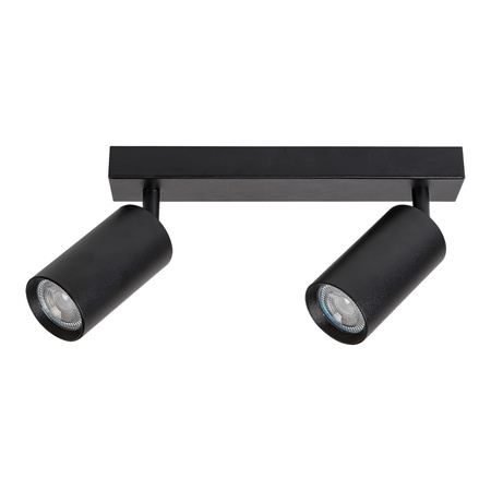 Stropní svítidlo Halogenový reflektor Tuba 2x GU10 Black Minimalist Solo Rabalux