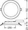LED panelové bodové svítidlo 17W 1350lm CCT Mesh White Downlight Ledvance