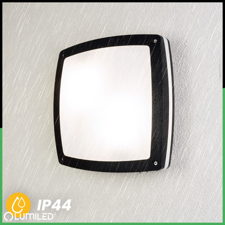 Zahradní nástěnná lampa stropní, 2x E27 čtvercové LARIS LUMILED